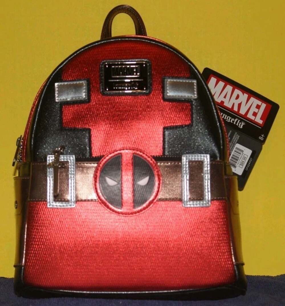 Loungefly Marvel Deadpool Metallic Costume Mini Backpack